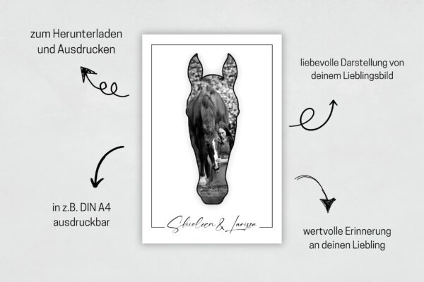 digitales Pferdeportrait Einzelbild – Bild 2