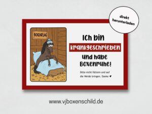 Digital Infoschild "Boxenruhe"