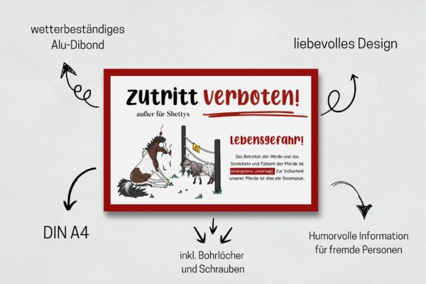 Warnschild "Zutritt verboten" – Bild 2