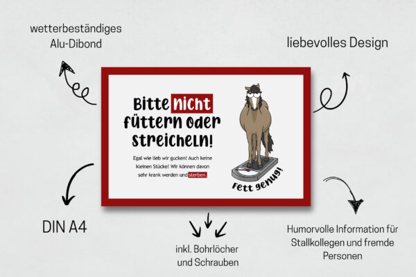 Warnschild "Bitte nicht füttern" – Bild 2