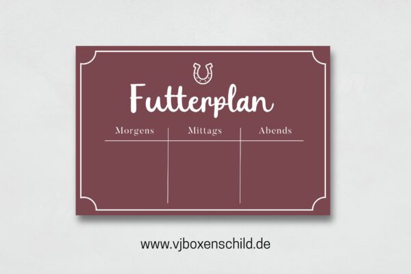 Futterschild: Standard